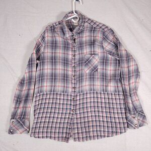 Sundance Beat Back Beauty Snap Shirt Womens XL Mixed Plaid Rayon Boho Western